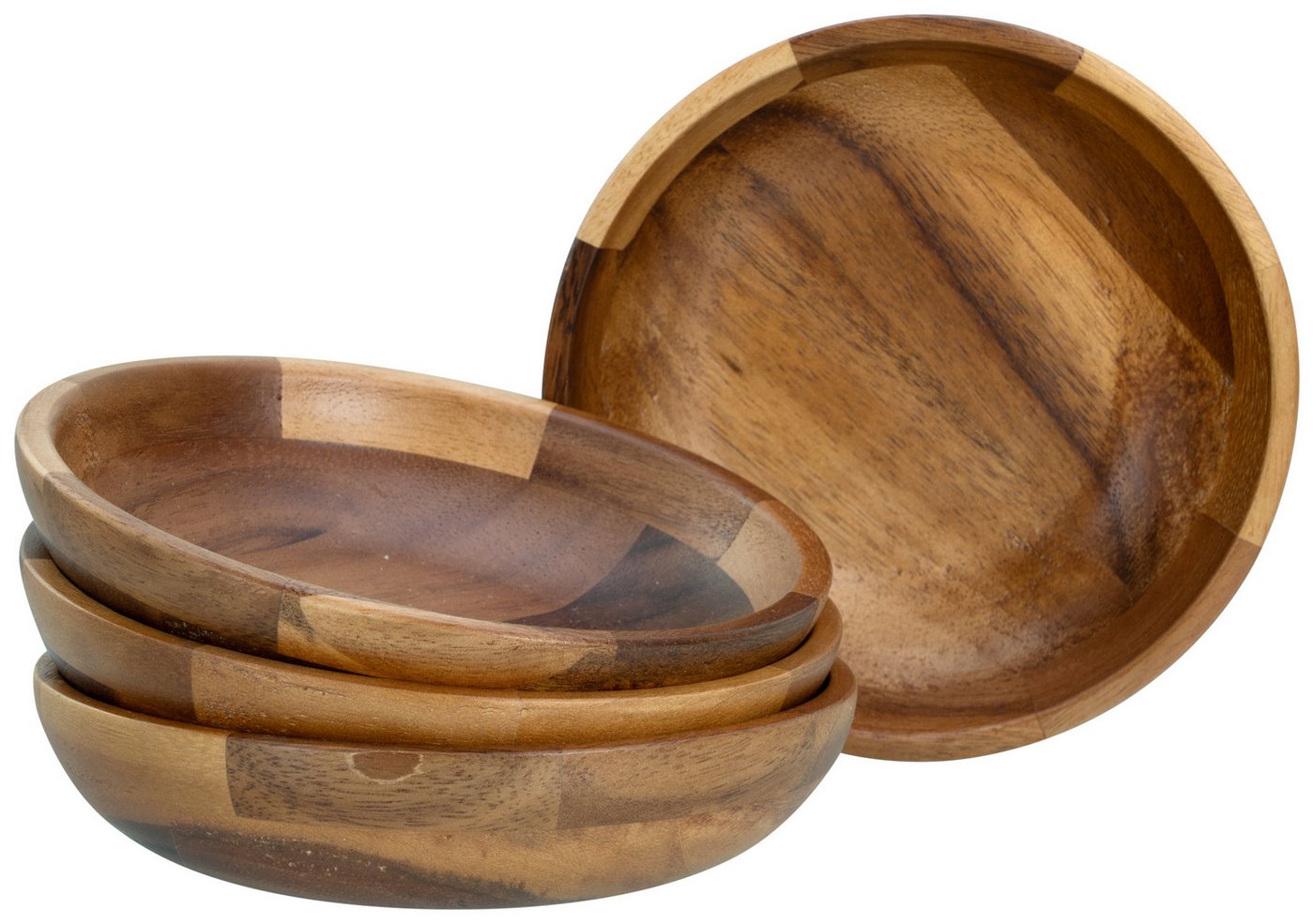 CreaTable Schale Nature Collection Akazienholz Mehrzweckschale, Holz, (Set, 4-tlg) von CreaTable