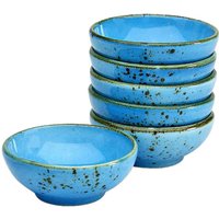 CreaTable Schalen-Set NATURE COLLECTION blau Steinzeug D: ca. 8 cm von CreaTable