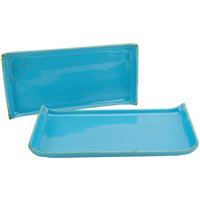CreaTable Servierplatte NATURE COLLECTION blau Steinzeug B/L: ca. 165x33 cm von CreaTable