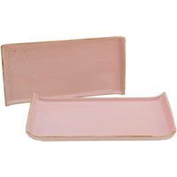 CreaTable Servierplatte NATURE COLLECTION rosa Steinzeug B/L: ca. 165x33 cm von CreaTable