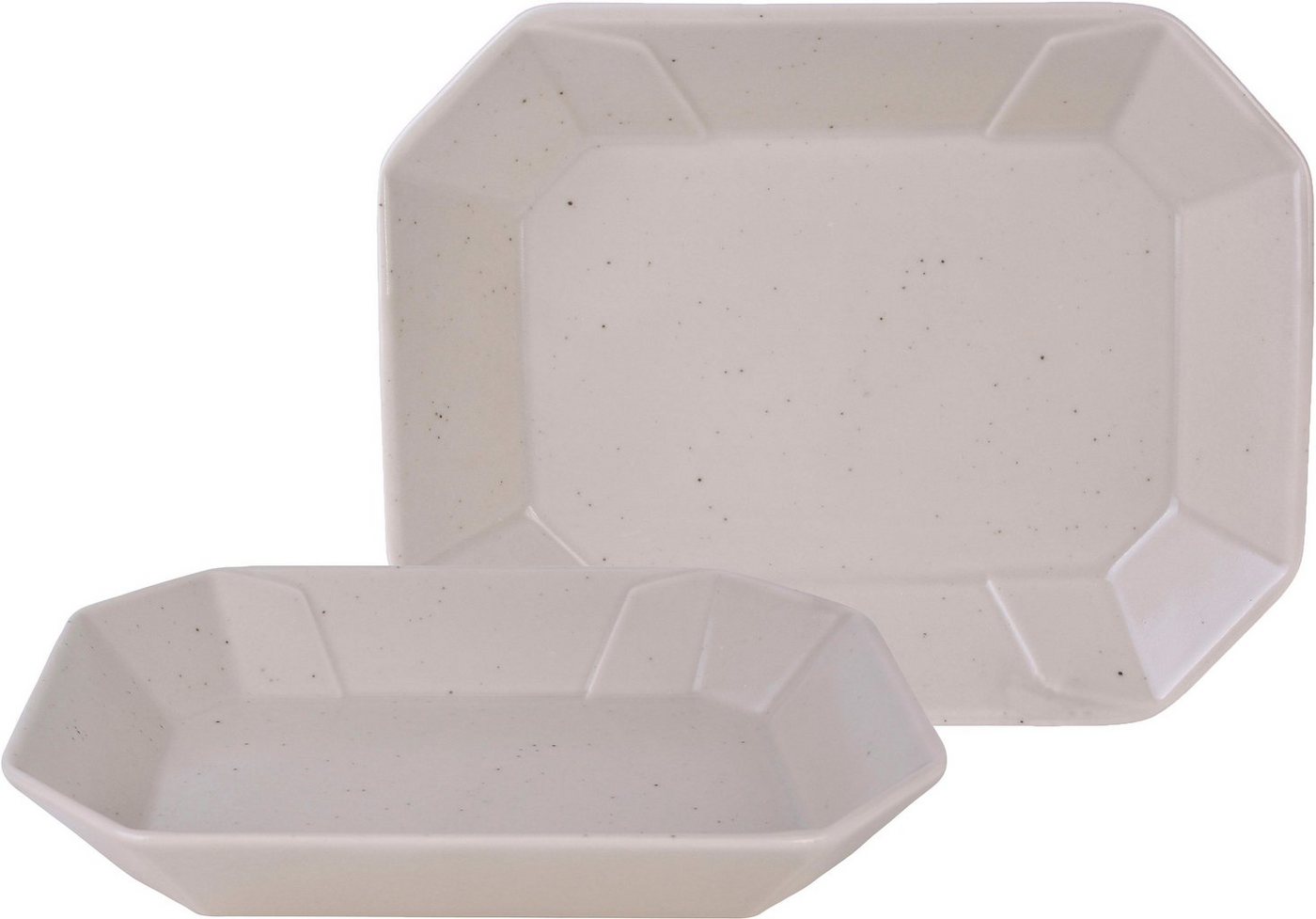 CreaTable Servierschale Box, Steinzeug, (Set, 2-tlg), Snackschale, Topaktueller „Streat Food“ Trend von CreaTable