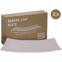CreaTable Servierset Streat Banana Leaf creme Steinzeug von CreaTable