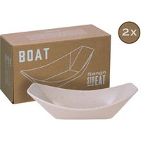 CreaTable Servierset Streat Boat creme Steinzeug von CreaTable