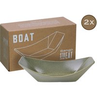 CreaTable Servierset Streat Boat grün Steinzeug von CreaTable