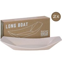 CreaTable Servierset Streat Boat long creme Steinzeug von CreaTable