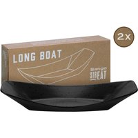 CreaTable Servierset Streat Boat long schwarz Steinzeug von CreaTable