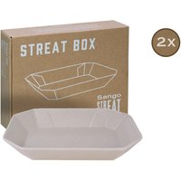 CreaTable Servierset Streat Box creme Steinzeug B/T: ca. 17x22 cm von CreaTable