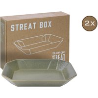 CreaTable Servierset Streat Box grün Steinzeug B/T: ca. 17x22 cm von CreaTable