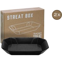 CreaTable Servierset Streat Box schwarz Steinzeug B/T: ca. 17x22 cm von CreaTable