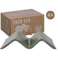 CreaTable Servierset Streat Taco Stand 1 grün Steinzeug B/L: ca. 10,5x14,5 cm von CreaTable