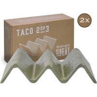 CreaTable Servierset Streat Taco Stand 2 grün Steinzeug von CreaTable