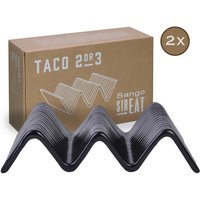 CreaTable Servierset Streat Taco Stand 2 schwarz Steinzeug von CreaTable