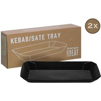 CreaTable Servierset Streat Tray Kebab/Satay schwarz Steinzeug von CreaTable