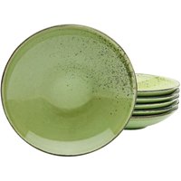 CreaTable Suppenteller NATURE COLLECTION grün Steinzeug D: ca. 22 cm von CreaTable