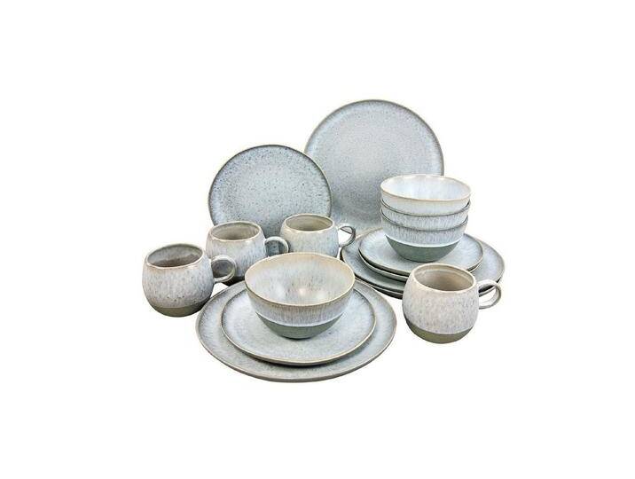 CreaTable Tafelservice 20760 Serie LOFT STONE Geschirrset Kombiservice (16-tlg), 4 Personen, Steingut von CreaTable