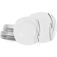 CreaTable Tafelservice Amelie multicolor Porzellan 12 tlg. von CreaTable