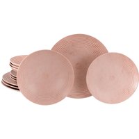 CreaTable Tafelservice Catania Peach rot Steinzeug 12 tlg. von CreaTable