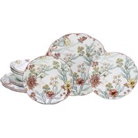 CreaTable Tafelservice Fiore bunt Steingut 12 tlg. von CreaTable