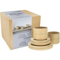 CreaTable Tafelservice Futuro sand Steinzeug 12 tlg. von CreaTable