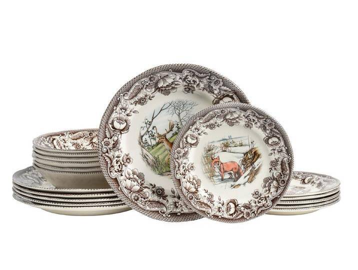 CreaTable Tafelservice Haydon Grove Bunt Tellerset 18-tlg (18-tlg), 6 Personen, Steingut, bunt von CreaTable