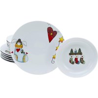 CreaTable Tafelservice Luna Socken weiß Porzellan 12 tlg. CreaTable Tafelservice Luna Socken weiß Porzellan 12 tlg. von CreaTable