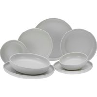 CreaTable Tafelservice Uno weiß Steinzeug 8 tlg. von CreaTable