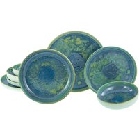 CreaTable Tafelservice Yuki grün Steinzeug 8 tlg. von CreaTable