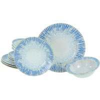 CreaTable Teller-Set Rondo Summertime weiß Steinzeug von CreaTable