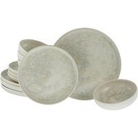 CreaTable Teller-Set Uno Athena creme Steinzeug von CreaTable