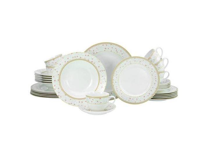 Creatable KOMBISERVICE, Perlmutt, Keramik, 30-teilig, Blume, 200 ml,200 ml, Essen & Trinken, Geschirr, Geschirr-Sets, Kombiservice von CreaTable