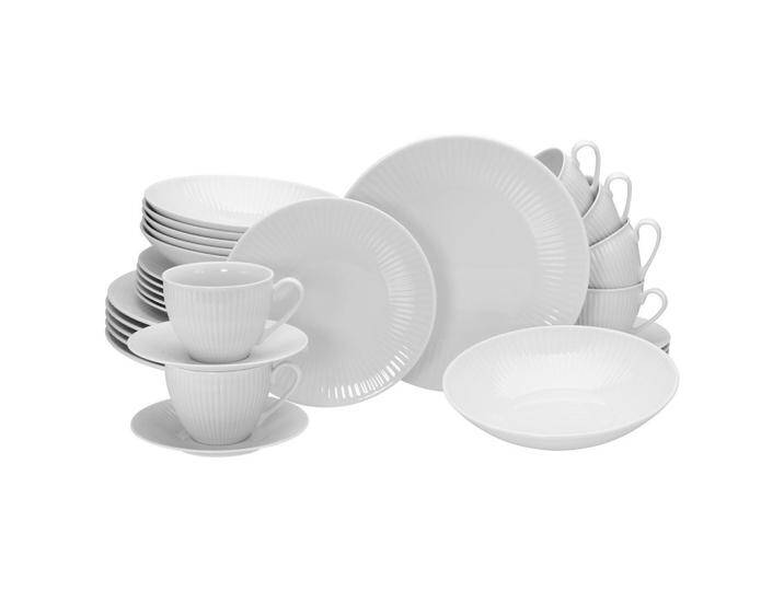Creatable KOMBISERVICE Valencia, Weiß, Keramik, 30-teilig, 200 ml,200 ml, Essen & Trinken, Geschirr, Geschirr-Sets, Kombiservice von CreaTable