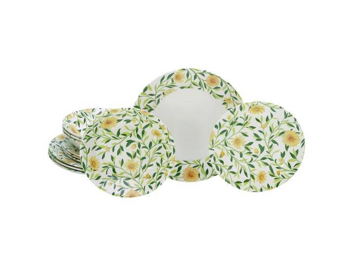 Creatable TAFELSERVICE Amarilla, Grün, Weiß, Keramik, 12-teilig, Blume, lebensmittelecht, stapelbar, Essen & Trinken, Geschirr, Geschirr-Sets, Creatable TAFELSERVICE Amarilla, Grün, Weiß, Keramik, 12-teilig, Blume, lebensmittelecht, stapelbar, Essen & Trinken, Geschirr, Geschirr-Sets, von CreaTable