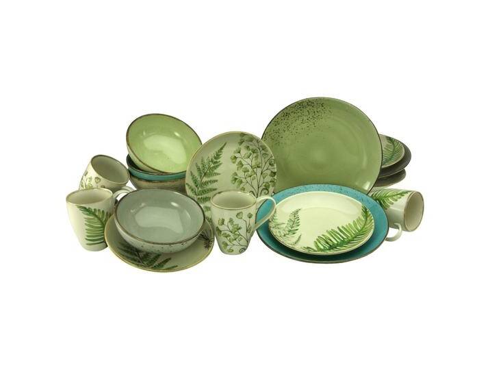 Kombiservice Botanica in Grün, 16-teilig von CreaTable