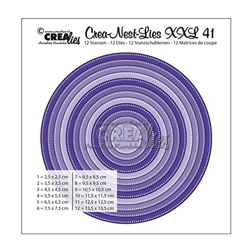 Crealies Crea-Nest-Lies XXL Stanzschablone no.41 Kreise mit Punkte von Crealies