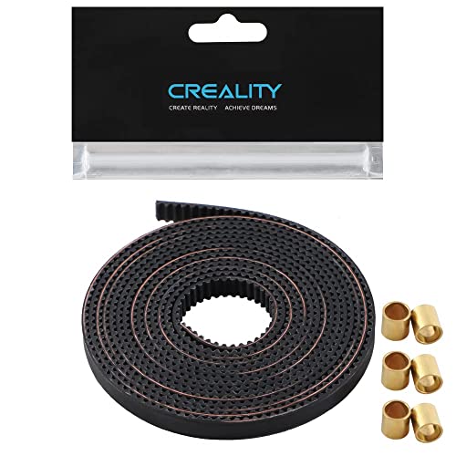 Creality Offizieller Zahnriemen, Länge 2 Meter, offener 2GT-Zahnriemenabstand 2 mm, Breite 6 mm, mit 6 Kupferhülsen für Ender 3, Ender 3 V2, Ender 3 Pro, Ender 5 Serie, CR-10-Serie 3D Drucker von Creality