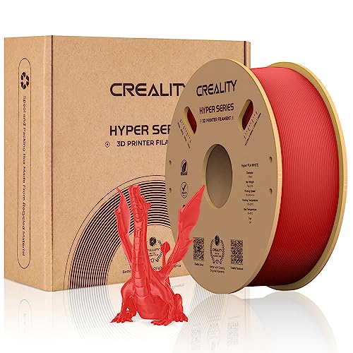 Creality Offizielles PLA-Filament Hyper Series PLA Super Druckgeschwindigkeit 30–600 mm/s 1,75 mm 1 kg Spule, 3D-Druck-Filament für 3D-Drucker, Rot von Creality 3D