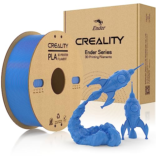 Creality PLA Filament 1.75mm, Offiziell Filament 1.75mm PLA 3D Drucker Filament Karton Spule Glattes Drucken Weniger-Wirrwarr Maßgenauigkeit +/- 0.03mm 1kg/Rolle(2.2lbs), Blau von Creality