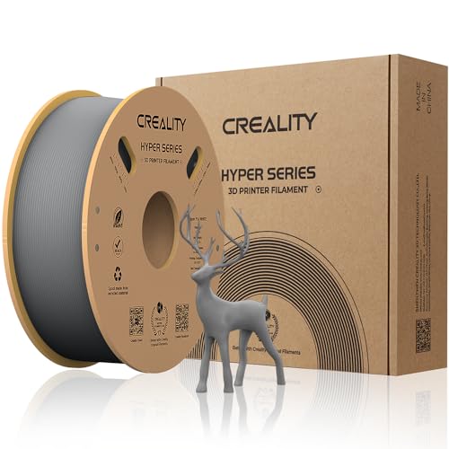 Creality Official Hyper PLA Filament Grau 1KG, 3D Drucker Filament für Hochgeschwindigkeitsdruck, langlebig und widerstandsfähig, glatt, Überhang Leistung Maßgenauigkeit +/-0.03mm, 2.2lbs/Spool Creality Official Hyper PLA Filament Grau 1KG, 3D Drucker Filament für Hochgeschwindigkeitsdruck, langlebig und widerstandsfähig, glatt, Überhang Leistung Maßgenauigkeit +/-0.03mm, 2.2lbs/Spool von Creality