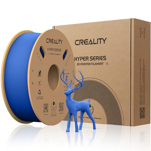 Creality Hyper PLA Filament 1.75 mm, Offizielles Filament 1.75 mm PLA, 3D Drucker Filament für Hochgeschwindigkeitsdruck, langlebig und beständig, Maßgenauigkeit +/-0.03 mm, 1 kg/Spule (Blau) von Creality