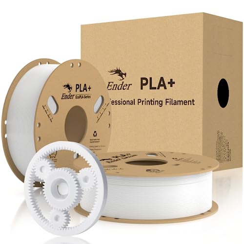 Creality Offizielles PLA+ 3D-Drucker-Filament, PLA Plus, PLA Pro, 1,75 mm, stark, robust, geschmeidiger Druck, Maßgenauigkeit +/- 0,02 mm, 1 kg Kartonspule, 2 kg, weiß + weiß von Creality
