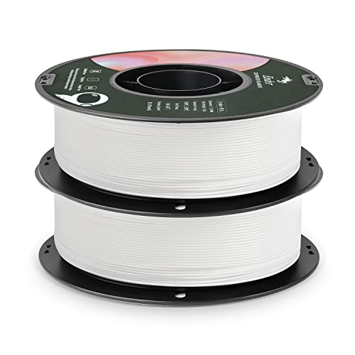 Creality Offizielles PLA Filament 1.75mm 1KG, Super 3D Drucker Filament- Weiß[2 Rollen] von Creality