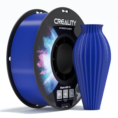 Creality CR-PETG 3D-Druckfilament 1,75 mm, Ausgezeichnete Zähigkeit, Hohe Präzision, Geruchlos, Ungiftig, Feuchtigkeitsbeständig, 1 kg (2,2 lbs), Glänzendes PETG-Filament für 3D-Drucker(Blau) von Creality