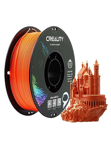 Creality CR PLA Filament 1,75mm, 1.0kg Spule Filament für 3D Drucker, Maßgenauigkeit ±0.03mm Druckfilament, Geeignet für FDM 3D Drucker (Fluoreszierendes Orange) von Creality
