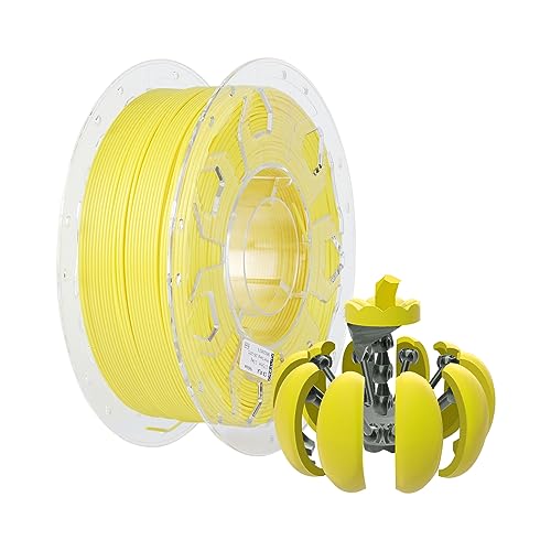 Creality CR-PLA Filament für 3D Drucker, 1,75mm 3D Druck Filament, 1.0kg Spule, Verbesserte Zähigkeit Kein Verziehen, Maßgenauigkeit ±0.03mm Druckfilament, Geeignet für FDM 3D Drucker(Gelb) von Creality