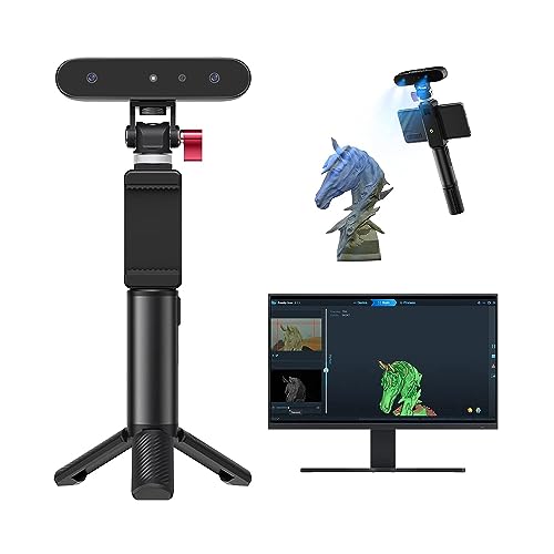 Creality CR Scan Ferret 3D Scanner, für 3D Drucker, CR-Scan Ferret Tragbare Scanmaschine, 30 FPS Scangeschwindigkeit, 0.1mm Genauigkeit, Dual- & Vollfarbmodus, Kompatibel mit Android/PC von Creality