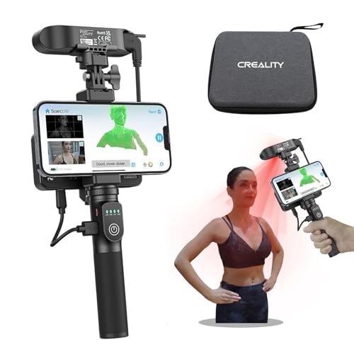 Creality CR-Scan Ferret Pro 3D Scanner, tragbarer 3D Scanner für 3D Drucker, 3D Druck modellierung, 0,1 mm Genauigkeit, 24 Bit Vollfarbscan, Anti-Shake, Wifi 6, für Android IOS Phone PC Mac Win von Creality