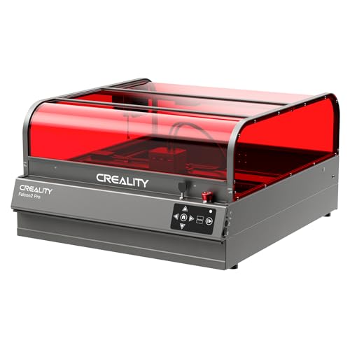 Creality Falcon2 Pro Laser Graviermaschine 40W Laserleistung mit 1,6W Lasermodul, integrierte Kamera, Air Assist, zaunartiger Schutzstreifen, Holz Laserschneider mit Feuer/Luftstrom/Linsenüberwachung von Creality