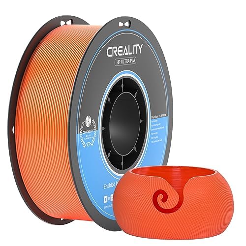 Creality HP Ultra PLA 3D-Drucker Filament 1,75mm, 1KG Spule Druckfilament, Weniger Blasen Kein Geruch, Umweltfreundliches PLA Filament für 3D Drucker, Orange von Creality