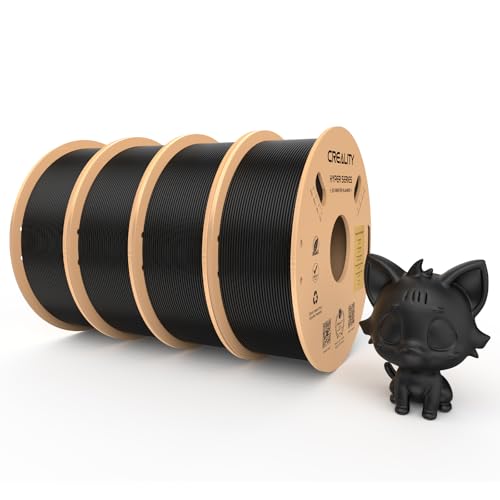 Creality Hyper PLA-Filament, Filament für 3D-Drucker 1,75 mm 4kg High Speed PLA 30-600 mm/s,Maßgenauigkeit +/- 0,02 mm, kompatibel mit den meisten 3D-Druckern,Schwarz von Creality