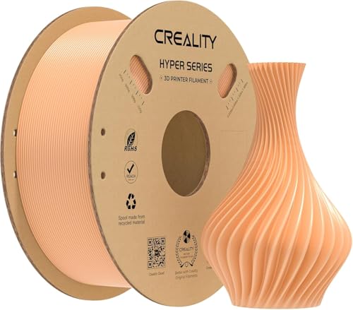 Creality Hyper PLA Filament 1,75mm 1kg, Hochgeschwindigkeits Filament (30-600mm/s), Kompatibel mit den meisten 3D-Drucker wie Creality K1C K1 Max, Peach Fuzz von Creality